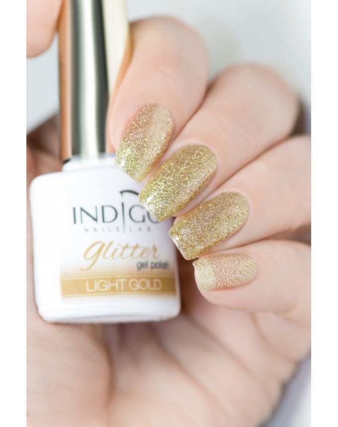 Light Gold Glitter Gel Polish 7ml (Glitter Collection)